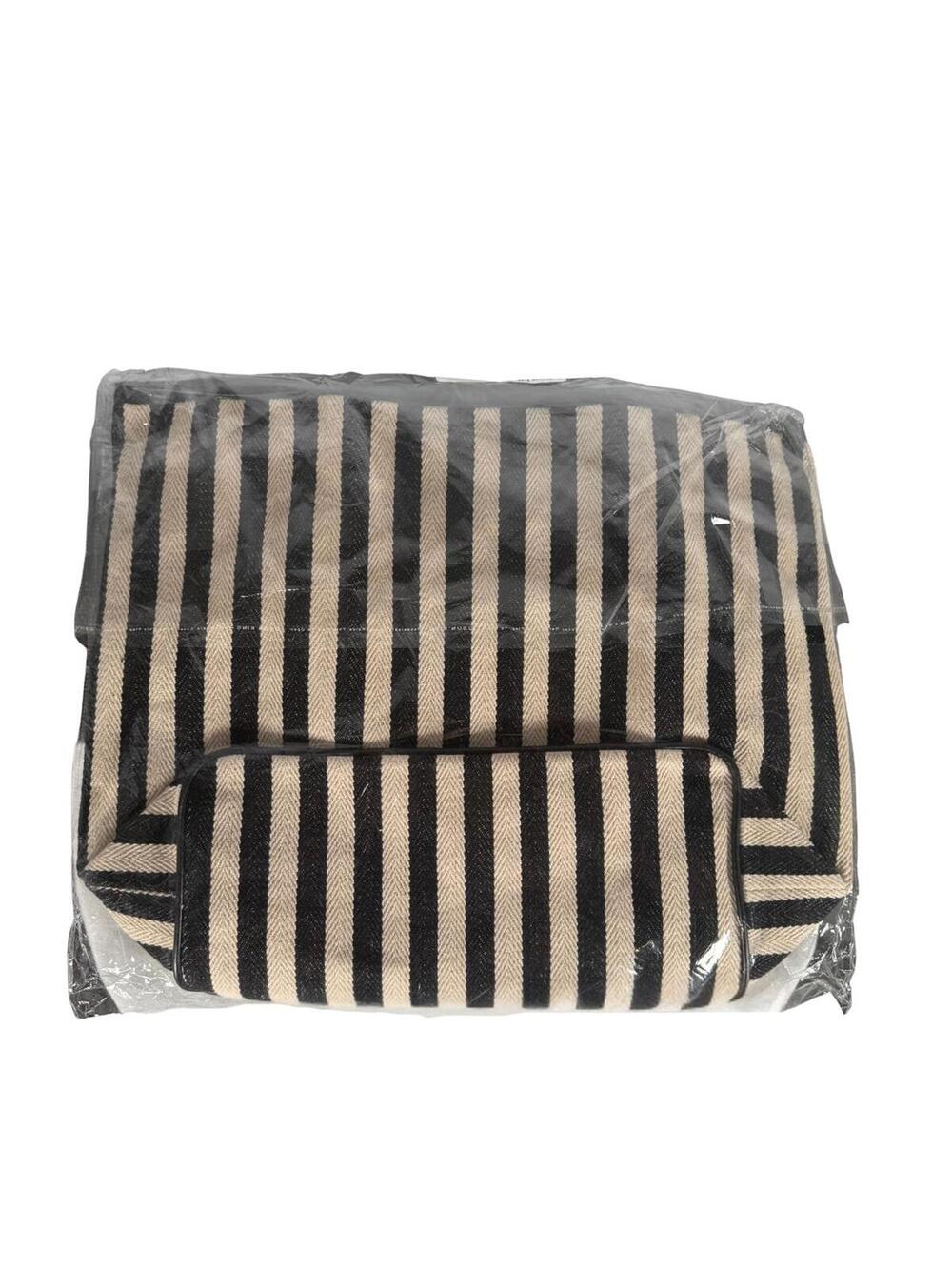 NWT Guadalupe Ife Striped Tote Handbag Black White - Picture 3 of 6